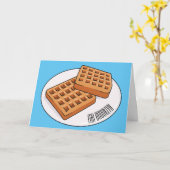 Afbeelding cartoon Wafel Kaart (Gele Bloem)