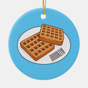 Afbeelding cartoon Wafel Keramisch Ornament