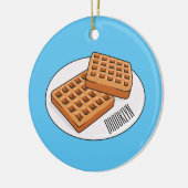 Afbeelding cartoon Wafel Keramisch Ornament (Links)
