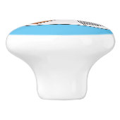 Afbeelding cartoon Wafel Keramische Knop (Zijkant)