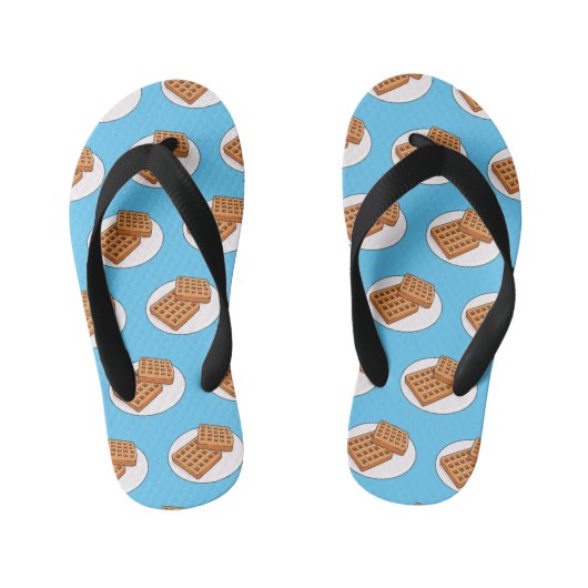 Afbeelding cartoon Wafel Kinder Teenslippers (Voetbed)