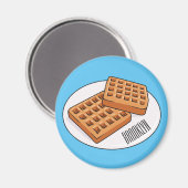 Afbeelding cartoon Wafel Magneet (Voorkant / Achterkant)