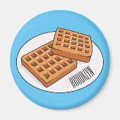 Afbeelding cartoon Wafel Magneet (Voorkant)