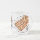 Afbeelding cartoon Wafel Matglas Koffiemok (Voorkant rechts)