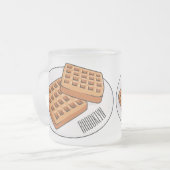 Afbeelding cartoon Wafel Matglas Koffiemok (Voorkant links)