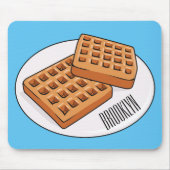 Afbeelding cartoon Wafel Muismat (Voorkant)