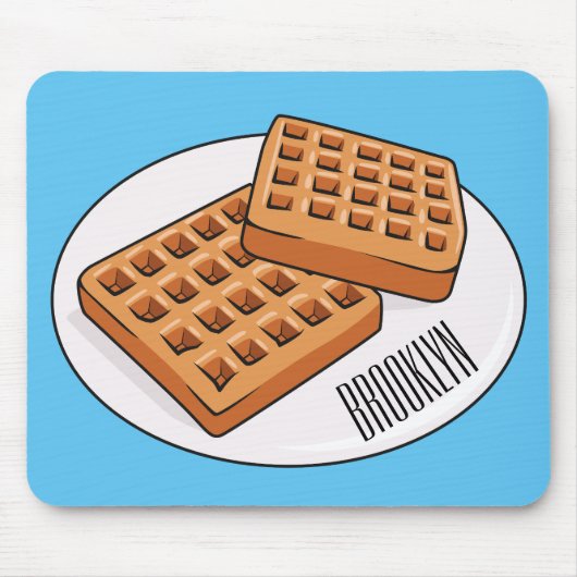 Afbeelding cartoon Wafel Muismat (Voorkant)