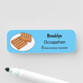 Afbeelding cartoon Wafel Naamplaatje (In situ)