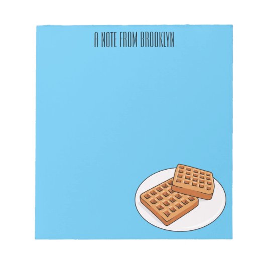 Afbeelding cartoon Wafel Notitieblok (Voorkant)