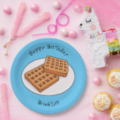 Afbeelding cartoon Wafel Papieren Bordje (Feest)