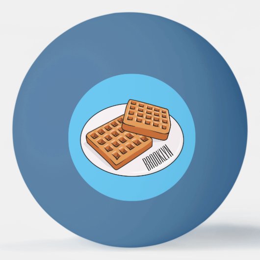 Afbeelding cartoon Wafel Pingpongbal (Voorkant)