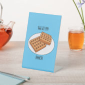 Afbeelding cartoon Wafel Reclamebord Met Voetstuk (Insitu)