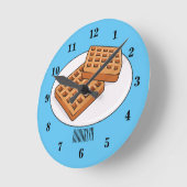 Afbeelding cartoon Wafel Ronde Klok (Hoek)
