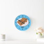 Afbeelding cartoon Wafel Ronde Klok (Huis)