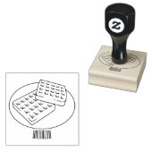 Afbeelding cartoon Wafel Rubberstempel (Gestempeld)