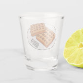 Afbeelding cartoon Wafel Shot Glas (Achterkant)