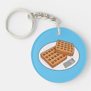 Afbeelding cartoon Wafel Sleutelhanger