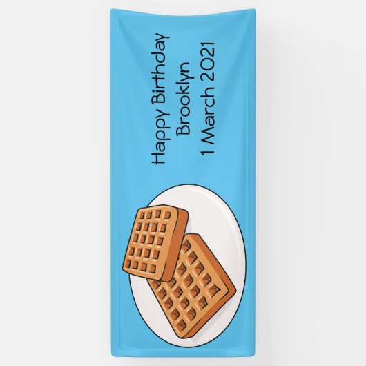 Afbeelding cartoon Wafel Spandoek (Verticaal)