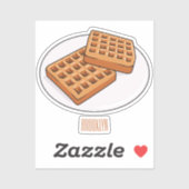 Afbeelding cartoon Wafel Sticker (Vel)