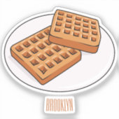 Afbeelding cartoon Wafel Sticker (Voorkant)