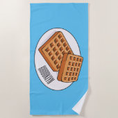 Afbeelding cartoon Wafel Strandlaken (Voorkant)