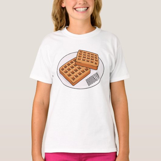 Afbeelding cartoon Wafel T-shirt (Voorkant)