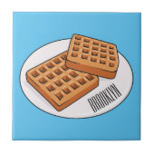 Afbeelding cartoon Wafel Tegeltje (Voorkant)