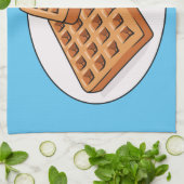 Afbeelding cartoon Wafel Theedoek (Gevouwen)