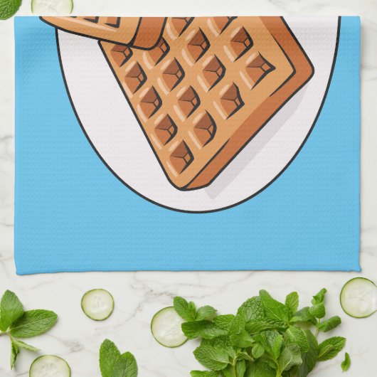 Afbeelding cartoon Wafel Theedoek (Gevouwen)
