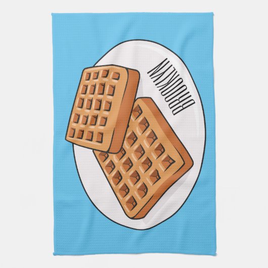 Afbeelding cartoon Wafel Theedoek (Verticaal)