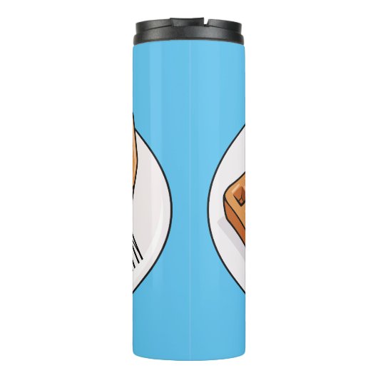 Afbeelding cartoon Wafel Thermosbeker (Achterkant)