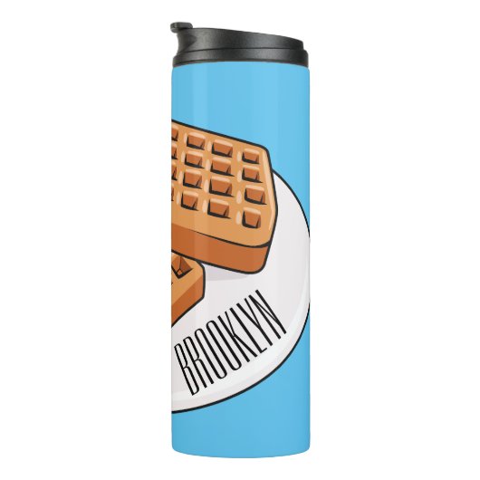 Afbeelding cartoon Wafel Thermosbeker (Geroteerd rechts)