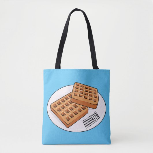 Afbeelding cartoon Wafel Tote Bag (Voorkant)