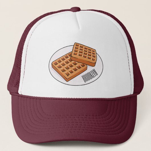 Afbeelding cartoon Wafel Trucker Pet (Voorkant)