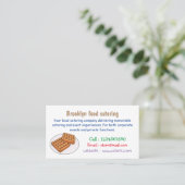 Afbeelding cartoon Wafel Visitekaartje (Staand voorkant)