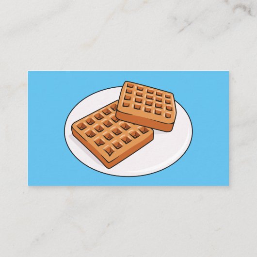 Afbeelding cartoon Wafel Visitekaartje (Achterkant)