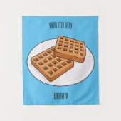 Afbeelding cartoon Wafel Wandkleed (Voorkant)