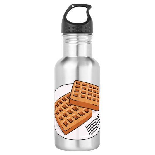 Afbeelding cartoon Wafel Waterfles (Voorkant)