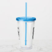 Afbeelding cartoon wasmachine acryl drinkbeker (Rechts)