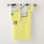 Afbeelding cartoon wasmachine bad handdoek (Insitu)