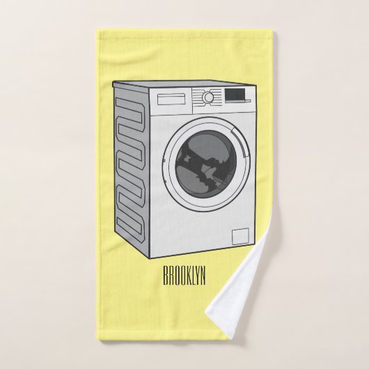 Afbeelding cartoon wasmachine bad handdoek (Handdoek)