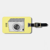 Afbeelding cartoon wasmachine bagagelabel (Voorkant horizontaal)