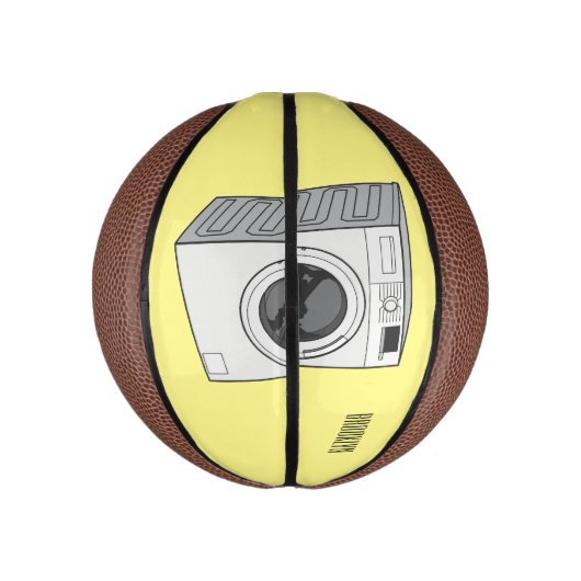 Afbeelding cartoon wasmachine basketbal (Verticaal)