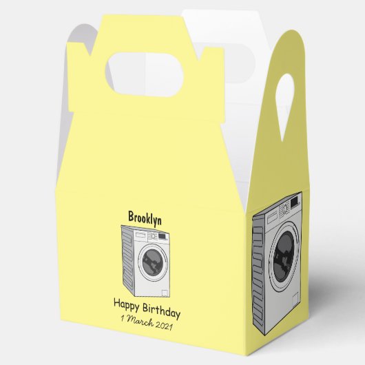 Afbeelding cartoon wasmachine bedankdoosjes (Geopend)