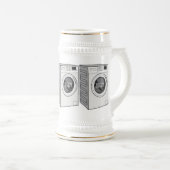 Afbeelding cartoon wasmachine bierpul (Voorkant rechts)