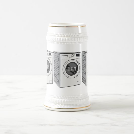 Afbeelding cartoon wasmachine bierpul (Center)