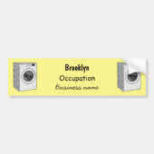 Afbeelding cartoon wasmachine bumpersticker (Voorkant)