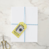 Afbeelding cartoon wasmachine cadeaulabel (Met Touw)