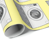 Afbeelding cartoon wasmachine cadeaupapier (Rol Hoek)