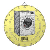 Afbeelding cartoon wasmachine dartbord (Voorkant)